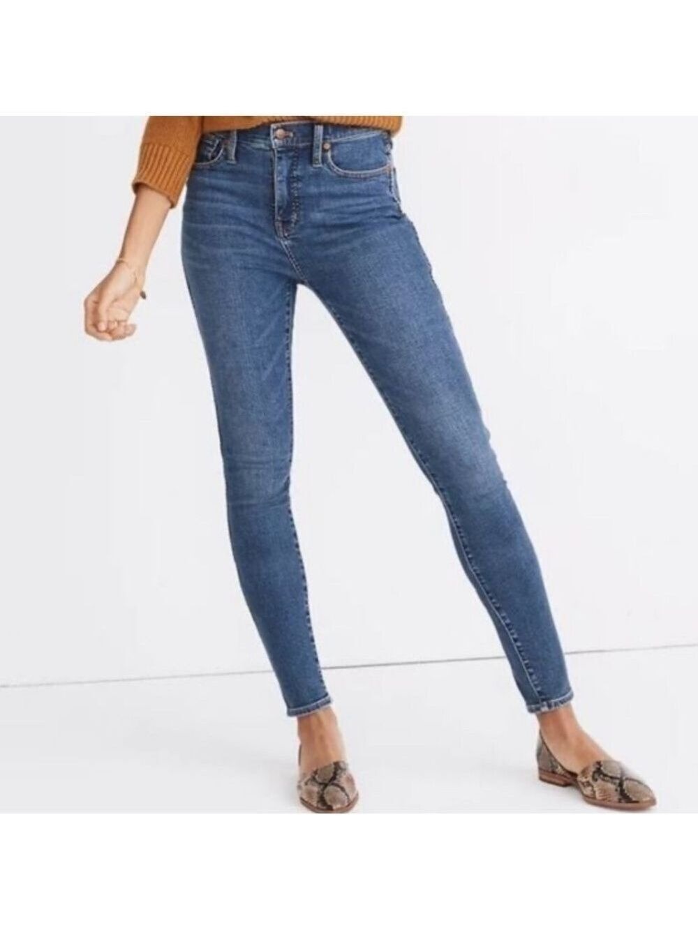 Madewell 10” High-Rise Skinny Crop Denim Jeans Size 31 Tall